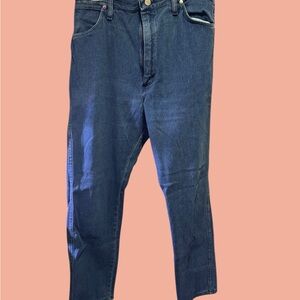 Wrangler Women's Classic Blue pinstripe Straight Leg Jeans